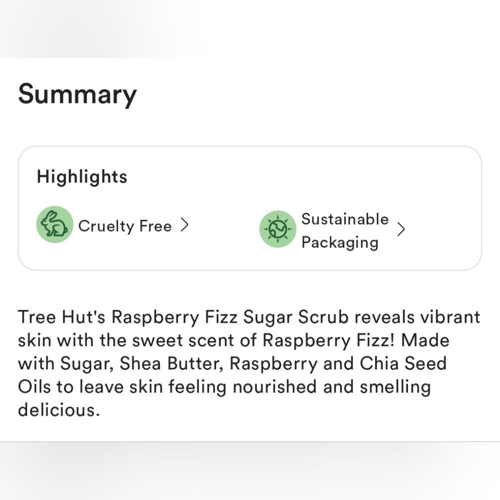Tree Hut Raspberry Fizz Shea Sugar Scrub 🆕 - Picture 3 of 3